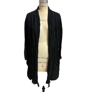 Margaret O’Leary S black open front cardigan